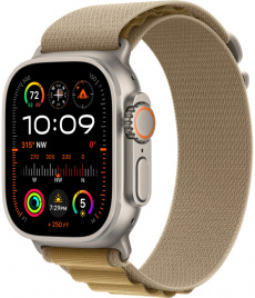 Apple Watch Ultra 2 GPS + Cellular 49mm Natural Titanium Case with Tan Alpine Loop - L MX4H3
