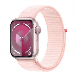Apple Watch Series 9 GPS 41mm Pink AL Case w Light Pink SB- M/L MR943