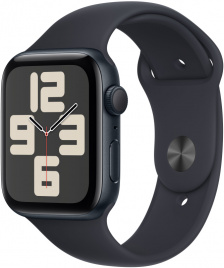 Apple Watch SE 2023 GPS 44mm Midnight Aluminium Case with Midnight Sport Band (M/L MRE93)