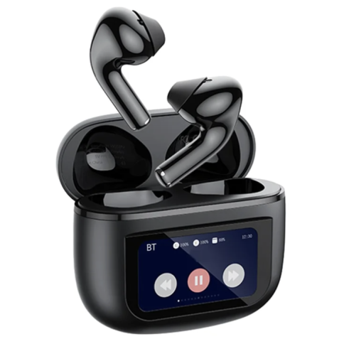 Наушники Remax TWS W23N вакуум+TouchScreen black фото 1