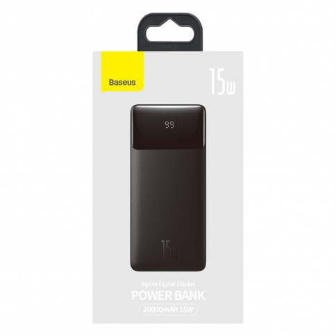 Power Bank Baseus Bipow Digital Display 20000mAh 15W Black (With Cable USB to Micro) фото 6