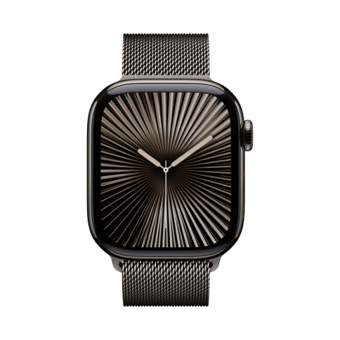 Apple Watch Series 10 GPS + Cellular 42mm Slate Titanium Case with Slate Milanese Loop фото 2