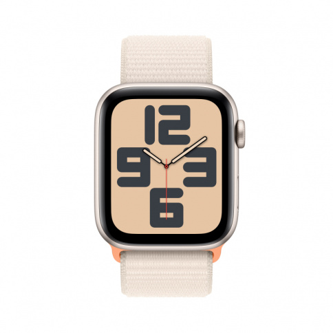 Apple Watch SE 2023 GPS 44mm Starlight Aluminum Case with Starlight Sport Loop (MRE63) фото 2