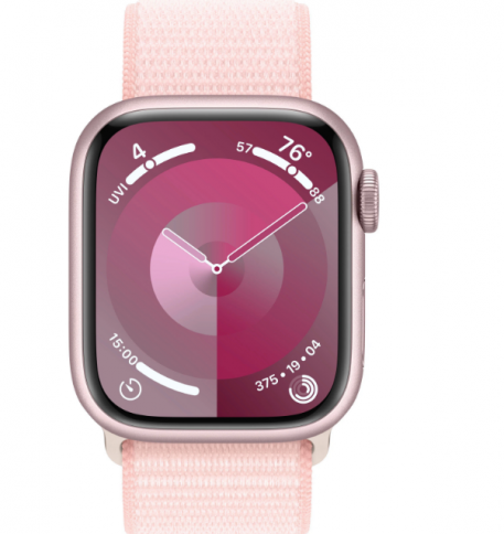 Apple Watch Series 9 GPS 45mm Pink Aluminium Case with Light Pink Sport Loop фото 2
