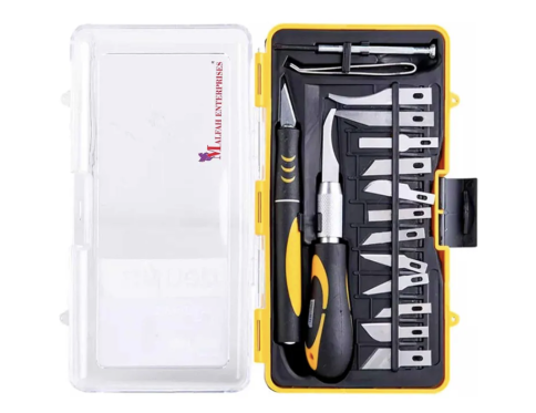 Набор многофункциональных ножей Xiaomi Deli Utility Knife 16 сменных лезвий DL-DP1 (черный) black фото 1