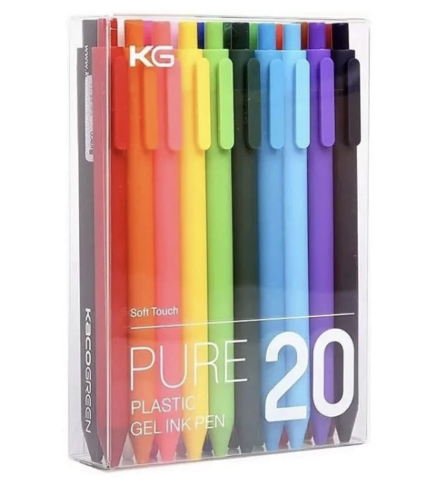 Набор гелевых ручек KACO Pure Plastic Gel Ink Pen 20 Colors фото 1