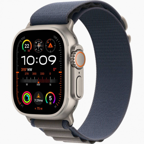 Apple Watch Ultra 2 GPS 49mm Titanium Case with Blue Alpine Loop - L фото 1