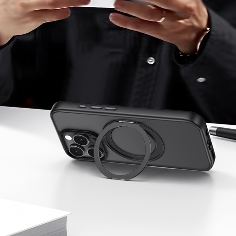 Чехол для iPhone 16 USAMS GZ с MagSafe подставкой фото 4