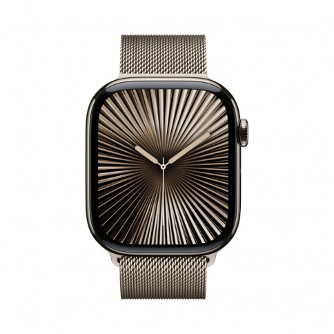 Apple Watch Series 10 GPS + Cellular 46mm Natural Titanium Case with Natural Milanese Loop - S/M фото 2