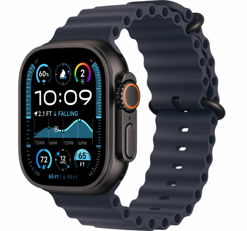 Apple Watch Ultra 2 GPS + Cellular 49mm Black Titanium Case with Navy Ocean Band MYPA3 фото 1