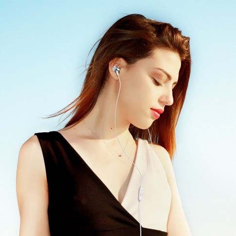 н-ки Borofone BM75 Platinum metal universal earphones with microphone silver фото 2