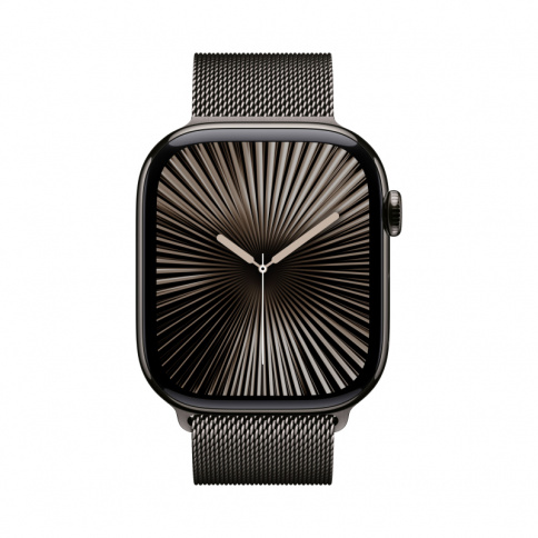 Apple Watch Series 10 GPS + Cellular 46mm Slate Titanium Case with Slate Milanese Loop - M/L фото 2