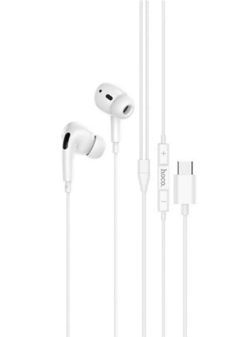 н-ки HOCO M101 Pro Crystal sound wire-controlled earphones with microphone white фото 1