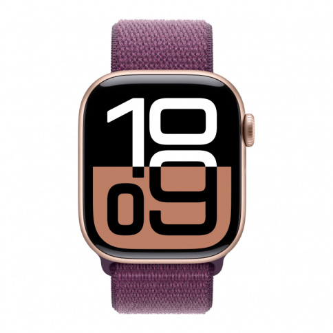 Apple Watch Series 10 GPS 46mm Rose Gold Aluminum Case with Plum Sport Loop фото 2