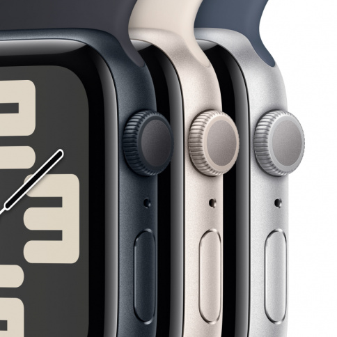 Apple Watch SE 2023 GPS 40mm  Silver Aluminum Case with Storm Blue Sport Band (M/L MRE23) фото 9
