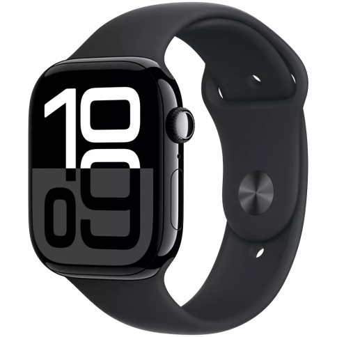 Apple Watch Series 10 GPS 46mm Jet Black Al Case w Black SB - M/L MWWQ3 фото 1