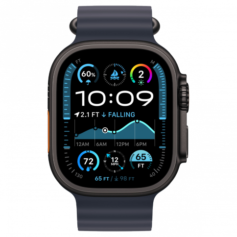 Apple Watch Ultra 2 GPS + Cellular 49mm Black Titanium Case with Navy Ocean Band MYPA3 фото 2