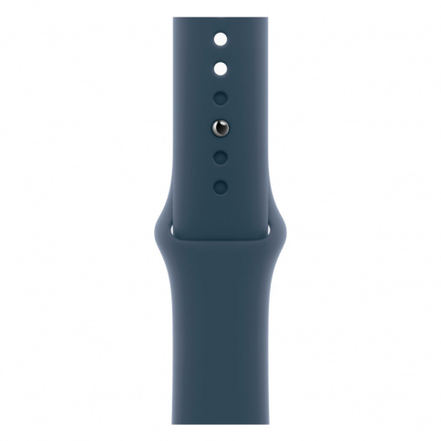 Apple Watch Series 9 GPS 41mm Silver Aluminium Case with Storm Blue Sport Band - S/M фото 3